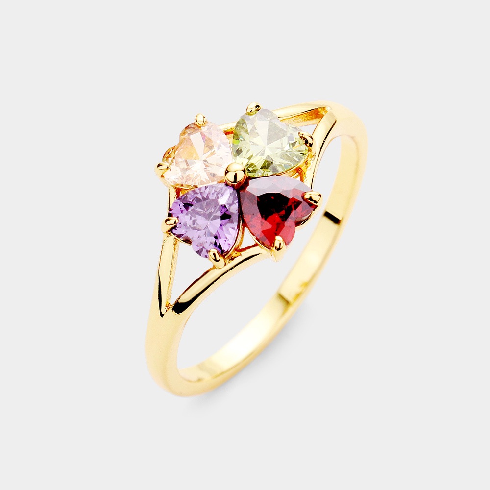 Gold Quatrefoil Clover Ring